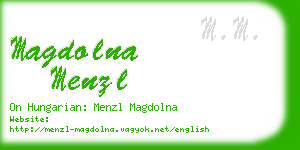 magdolna menzl business card